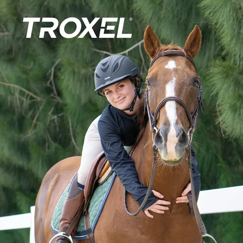 Vista 5 de Troxel Intrepid - Casco de equitación para caballos de silla, diseño ajustable de bajo perfil, equipo de seguridad para equitación