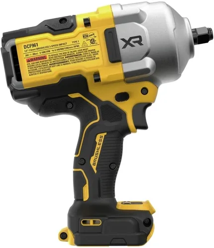 Vista 4 de DEWALT Llave de impacto inalámbrica de 20 V MAX, 1/2" con anillo de seguridad, alto torque, sin escobillas, herramienta desnuda solamente (DCF961B)