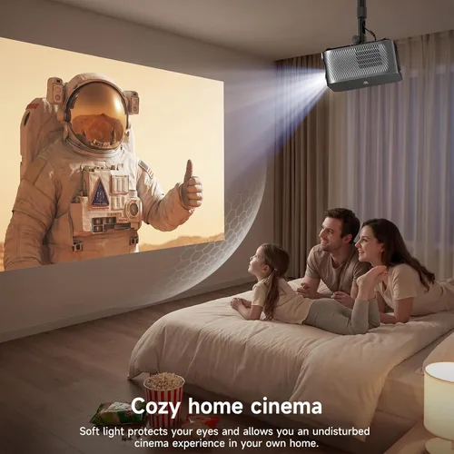 Vista 10 de [2000 ANSI/enfoque automático y Keystone/aplicación integrada] Proyector 4K para exteriores con WiFi y Bluetooth, proyector portátil inteligente