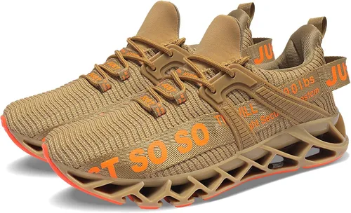 Vista 6 de COKAFIL - Zapatos de correr para hombre, tenis atléticos con bordes para caminar