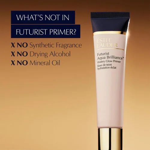 Vista 4 de Estée Lauder Futurist Aqua Brilliance Watery Glow Makeup Primer with Hylauronic Acid for Triple Moisture