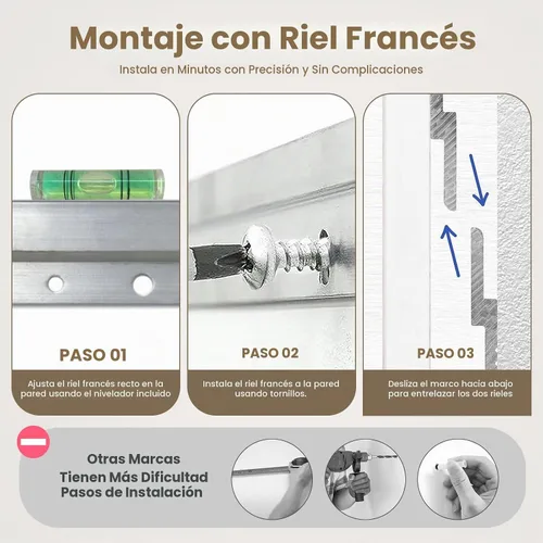 Vista 7 de Estante de Secado de Bambú para Montaje en Pared para Lavandería – Secadora de Ropa Plegable Colapsible con 8 Brazos y 5 Ganchos, Colgador Secador