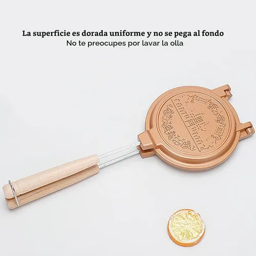 Vista 2 de FOSA Sartén para hornear sándwiches de doble cara, máquina de sándwiches calientes con mango desmontable, sartén para panqueques de desayuno