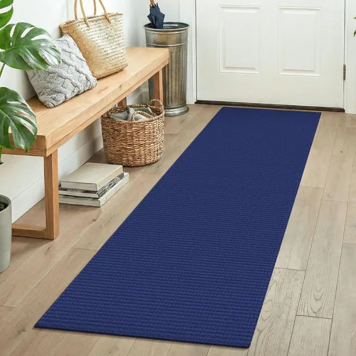 Vista 289 de KOZYFLY - Tapete para puerta de interior, lavable, pequeña, antideslizante, con respaldo de goma, felpudo de algodón para el hogar, color negro