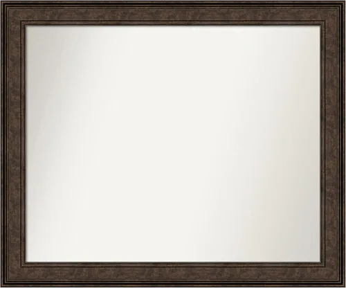 Vista 785 de Amanti Art Espejo de pared personalizado no biselado (25 x 25 pulgadas), marco de bronce acentuado, varios tamaños personalizados, espejo de baño
