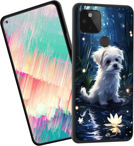 Vista 102 de for Google Pixel 4 XL Case,Slim Shockproof TPU Soft Rubber Silicone Cover Phone Case for Google Pixel 4 XL,Blue Skull Headphone