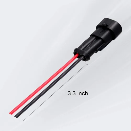 Vista 4 de Conector de 2 pines (kit de 6), conectores eléctricos automotrices de 18 AWG, conectores de cable impermeables, conectores eléctricos de 2 pines