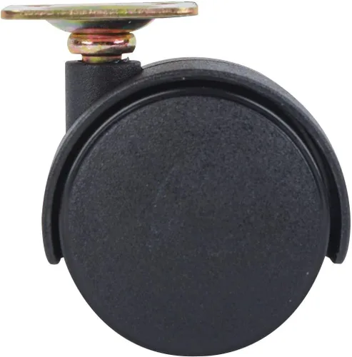 Vista 4 de Shepherd Hardware 9417 Rueda para silla de oficina de 2 pulgadas, rueda doble, placa cuadrada de 1-1/2 pulgadas, capacidad de carga de 75 libras