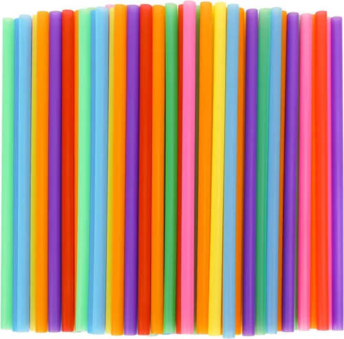 Vista 16 de Tomnk 300 pajitas desechables, pajitas de plástico de 8.25 pulgadas, pajitas de plástico para vasos y café helado 0.24" Wide Food-Grade BPA-Free