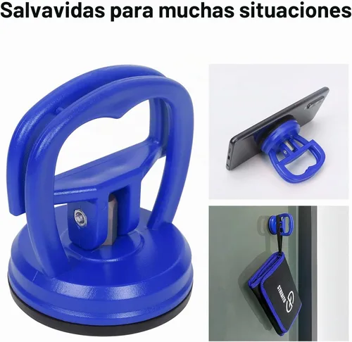 Vista 5 de STREBITO Ventosas de Alta Resistencia 2 Piezas Herramienta de Ventosas para Pantalla para iMac, iPhone, MacBook, iPad, TV, Teléfono, Portátil Azul