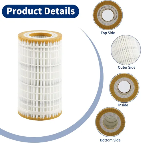 Vista 4 de Filtro de aceite premium, Compatible con Mercedes-Benz C280 C300 C350 E300 E320 E350 E500 GL450 GLK350 ML320 ML450 ML500 R350 R500 S400 SLK300