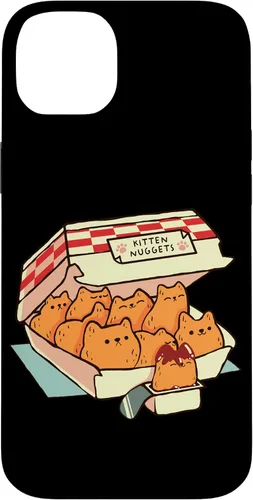 Vista 15 de iPhone 16 Kitten Nuggets Cute Fast Food Cat Shape Foodie Case