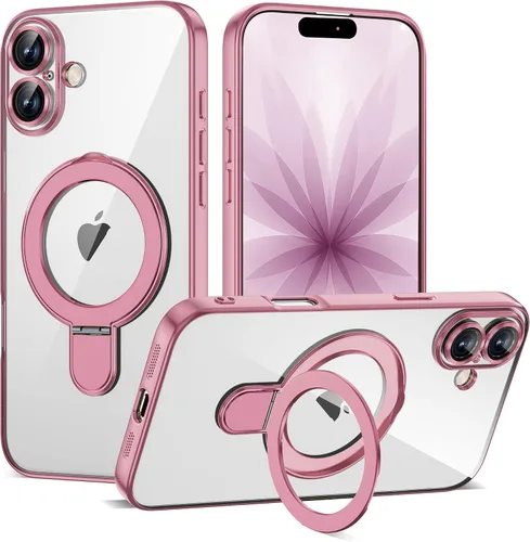 Vista 143 de Funda compatible con iPhone 12 con soporte de anillo magnético invisible [compatible con Mag-Safe] [Protector completo de lente de cámara] Funda