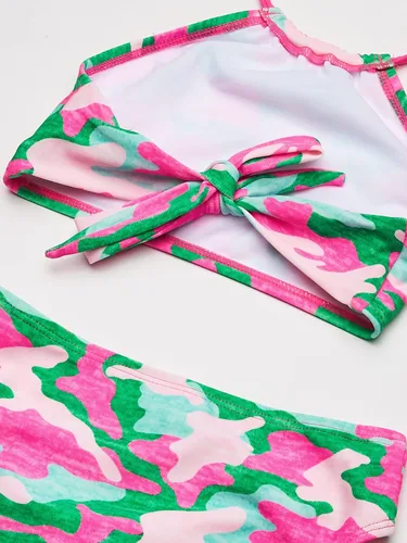Vista 5 de Kanu Surf Mahina bikini halter de 2piezas para niñas, traje de baño para playa