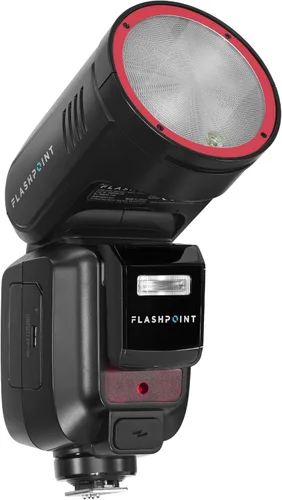 Vista 6 de Flashpoint X100 TTL R2 en el flash de cabeza redonda de iones de litio de la cámara para Canon, Godox V100 C