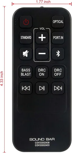 Vista 6 de COV33552438 Reemplazo remoto para LG Sound Bar SK1