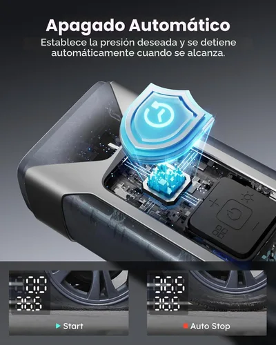 Vista 6 de ASMAX Compresor de aire portátil del inflador de neumáticos T10