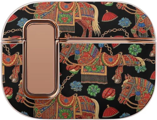 Vista 18 de Funda protectora de plástico suave compatible con Airpods Pro 2, funda de carga inalámbrica Dragon, accesorios para mujer