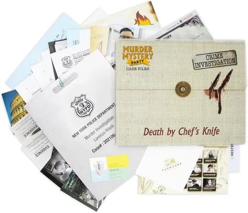 Vista 4 de Death by Chef's Knife Case Files Juego de detectives con evidencia, a