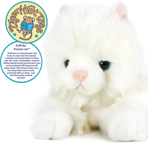 Vista 4 de TigerHart Puff The Persian Cat - Peluche de 13 pulgadas