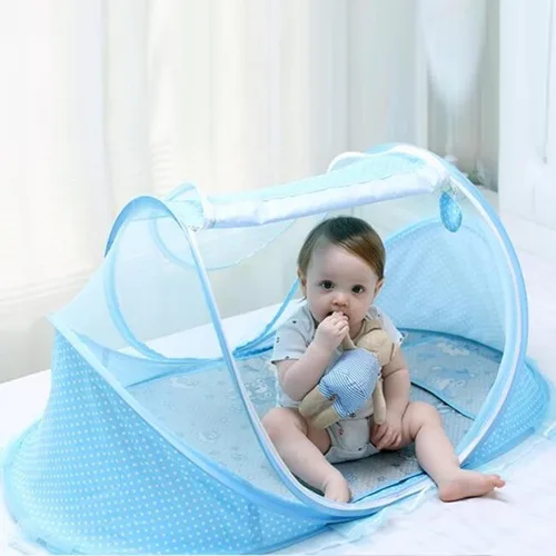 Vista 7 de Tefola Mosquitera para bebé, red plegable para cuna, ropa de cama de bebé, portátil, cómodo, almacenamiento plegable para niños, suministros