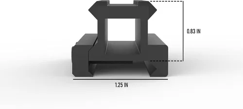 Vista 2 de Monstrum Lockdown V3 Picatinny - Soporte elevador con base de tope de retroceso 2.5 pulgadas de longitud