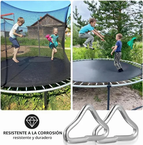 Vista 9 de BESPORTBLE 20 piezas de repuesto de hebilla triangular, anillos en V de acero inoxidable para piezas y accesorios de trampolín, anillos triangulares