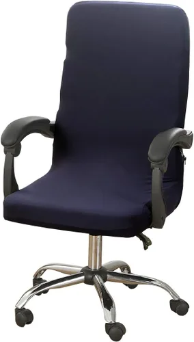 Vista 9 de Fundas elásticas para sillas de oficina, extraíbles y lavables, antipolvo, de elastano, fundas protectoras para sillas giratorias universales, Beige