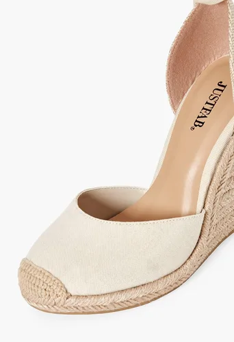 Vista 4 de JustFab Jenala Cuñas para mujer, los zapatos perfectos para mujer, estilo casual, cuñas cerradas, zapatos de verano para mujer y tacones de cuña