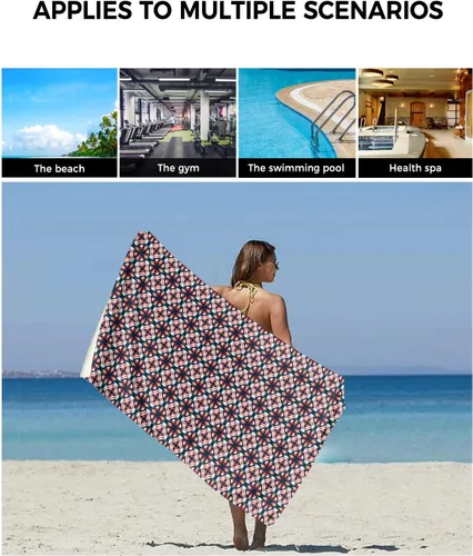Vista 6 de Abstract Bath Towels for Bathroom Set - Luxury Towels Gifts for Women,Quick Dry Beach Kitchen Hand Hair Face Yoga Workout Gym Towel and Dish