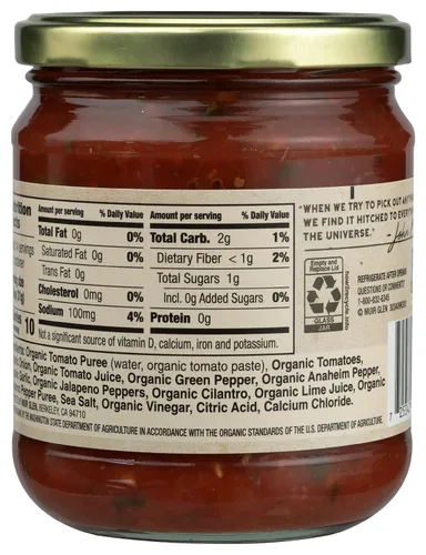 Vista 2 de Muir Glen Salsa mediana orgánica certificada por USDA, 16 onzas