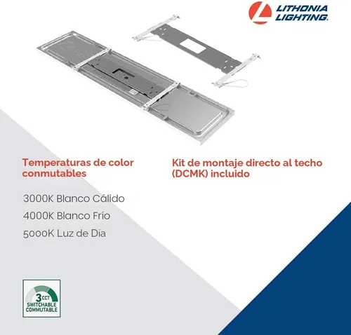 Vista 3 de Lithonia Lighting Luz de panel plano LED 1x4, 4000 lúmenes, 3500K/4000K/5000K CPANL 1 Ft. x 4 Ft. LED Light Panel, Ceiling Lighting Fixture