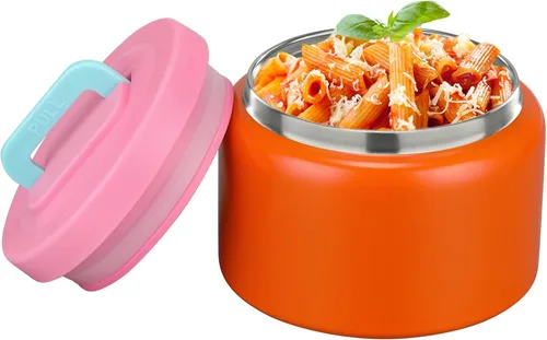 Vista 9 de PIQUEBAR Termo infantil de 8 onzas para comida caliente, contenedor pequeño de acero inoxidable, termo de boca ancha fácil de abrir para alimentos