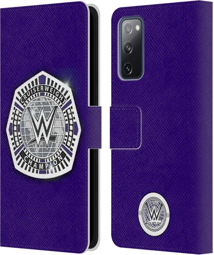 Vista 112 de Head Case Designs Officially Licensed WWE Cruiserweight Champion Title Belts Leather Wallet Case Compatible with Samsung Galaxy A07 4G Campeón