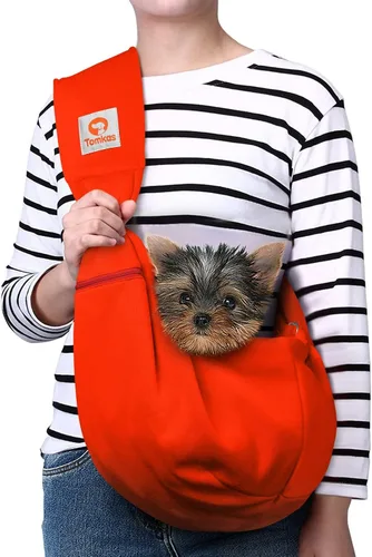 Vista 9 de TOMKAS - Transportador de perros estilo canguro para perros pequeños (negro, para mascotas de 2 a 7 libras)