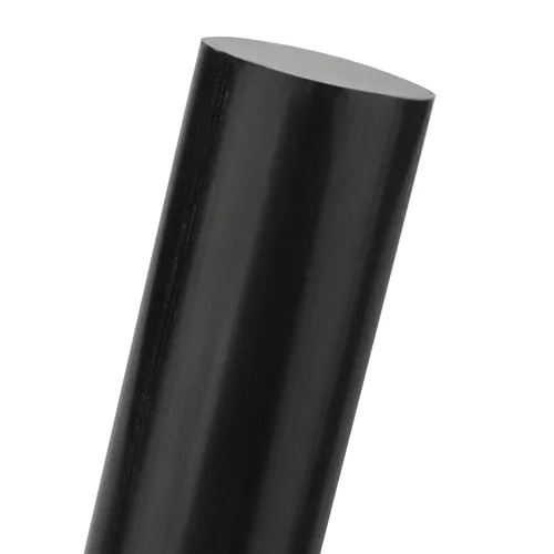 Vista 4 de MUKCHAP 2 varillas de copolímero de acetal redondas negras de 1.57 x 11.8 pulgadas, varillas largas de plástico con pompones, barra de plástico