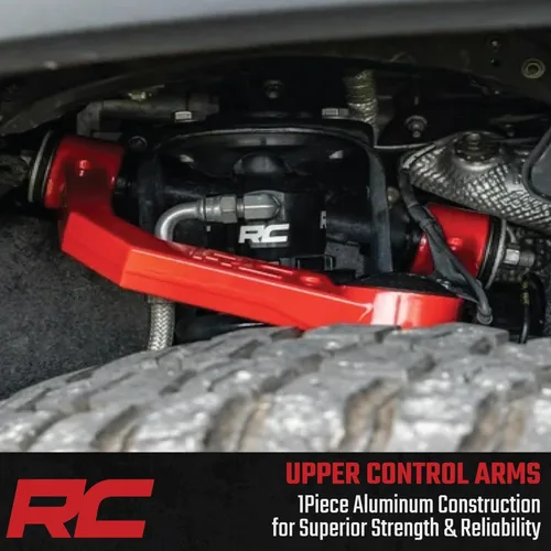 Vista 5 de Brazos de control superior forjados de aluminio de Rough Country para Ram 1500 de 12-18 31201RED