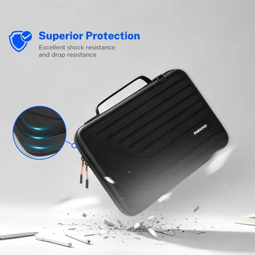 Vista 3 de NIDOO Funda de transporte para laptop de 13.3 pulgadas, bolsa de computadora de 14 pulgadas, funda protectora rígida a prueba de golpes, funda