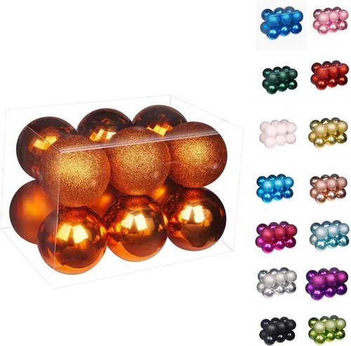 Vista 47 de Emopeak - Juego de 24 esferas navideñas, ornamentos irrompibles, 4 estilos, decoración colgante para árbol de Navidad, boda o fiesta
