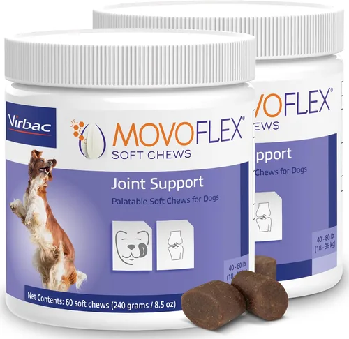 Vista 13 de MOVOFLEX - Masticables suaves para el apoyo de cadera y articulaciones para perros pequeños, 60 unidades de Virbac