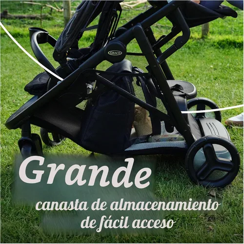 Vista 5 de Graco Ready2Grow LX 2.0 - Cochecito doble con opciones de asiento de banco y plataforma de pie, Clark
