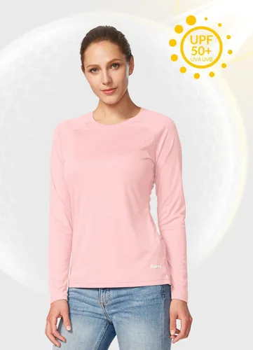 Vista 2 de BALEAF camisa de manga larga para mujer, con protección solar FPU 50+, de secado rápido, para practicar senderismo o pescar