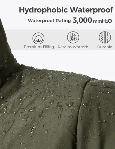 Vista 5 de Wantdo - Chaqueta acolchada para invierno para mujer, abrigo acolchado y cálido, parca gruesa con capucha extraíble