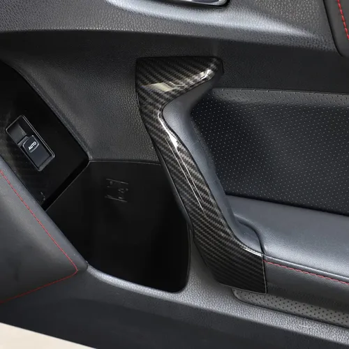Vista 4 de igersaw Manijas interiores de fibra de carbono para decoración interior Subaru BRZ Toyota 86 2013-2020 accesorios de automóvil (fibra de carbono)