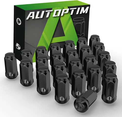 Vista 13 de AUTOPTIM Tuercas negras 9/16-18 – Reemplazo para Dodge Ram 1500 2002-2010, Dodge Durango 2004-2009, 20 piezas de altura de 1.54 pulgadas, hexagonal