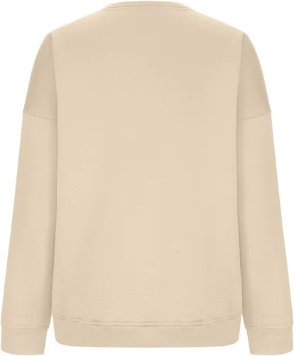 Vista 5 de midelxp Sudaderas de gran tamaño con cuello redondo para mujer, forro polar suave, manga larga, casual, cómodas, lindas sudaderas con capucha