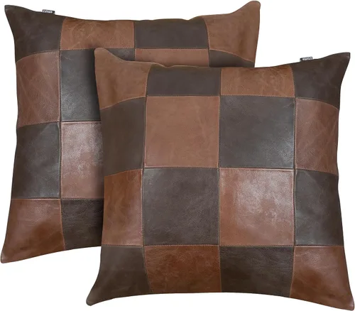 Vista 11 de Funda de almohada de piel de cordero – Funda de cojín decorativa para sofá – Fundas para sala de estar y dormitorio, 22 x 22 pulgadas – Paquete de 2