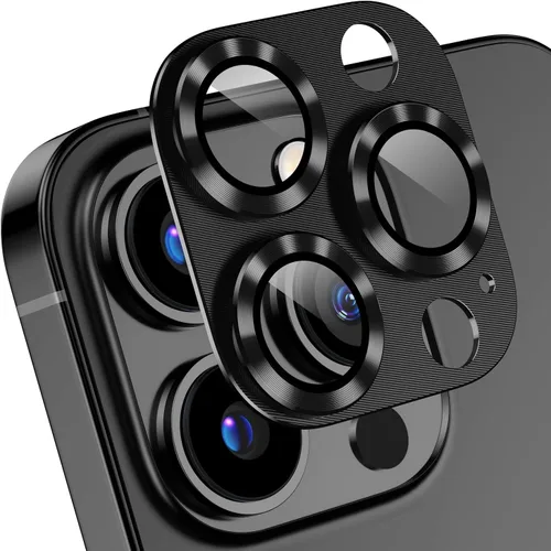 Vista 10 de Korecase Paquete de 2 unidades compatibles con iPhone 13 Pro/iPhone 13 Pro Max de 6.7 pulgadas, protector de lente de cámara de metal de vidrio