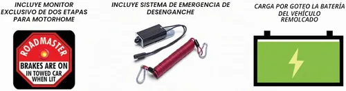 Vista 5 de Sistema de frenado de apoyo Roadmaster 8700 Invisibrake con sistema de desenganche de emergencia se ajusta a vehículos remolcados con frenos