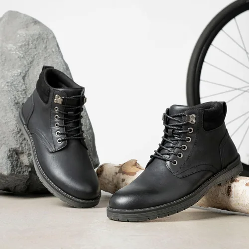 Vista 36 de Vostey - Botas tobilleras con cordones (Chukka), de senderismo, impermeables y estilo informal para hombre